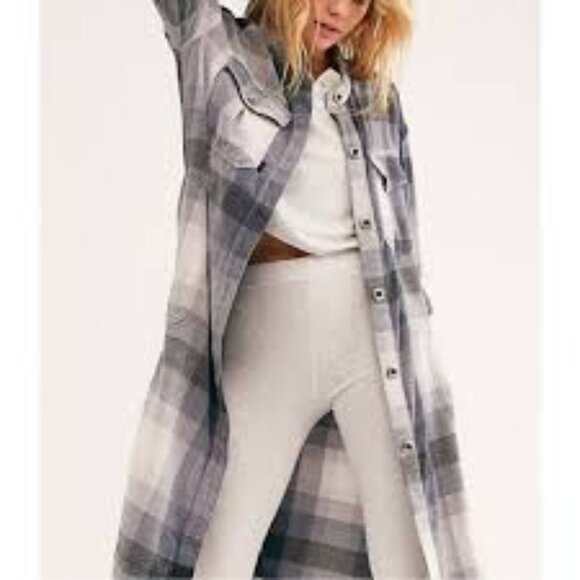 ✨️NWOT! Free People Ashima Chenille Black and Grey Duster Coat! - Picture 2 of 13